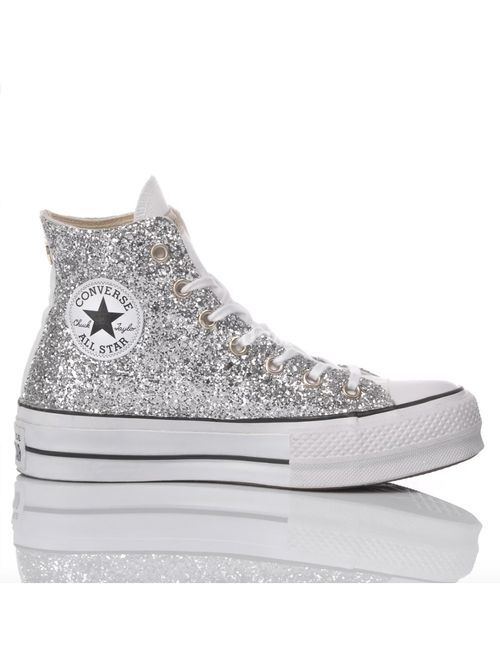 CONVERSE PLATFORM GLITTER SILVER, Mimanera