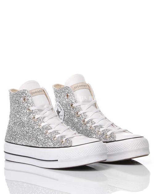 Converse platform glitter silver, Mimanera