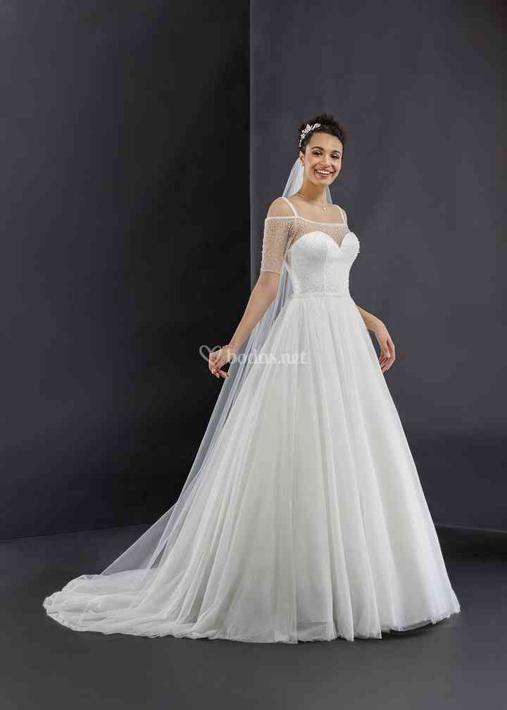 Vestido de novia online escote ilusion