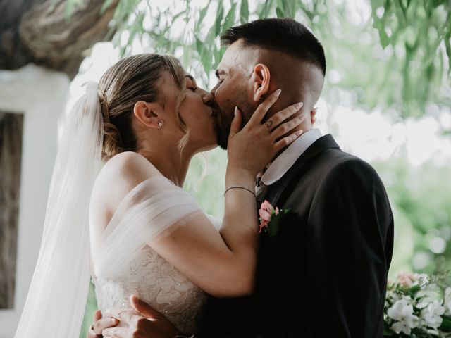 La boda de Marc marginet Domínguez  y Beatriz bejar roman en Palau De Plegamans, Barcelona 25