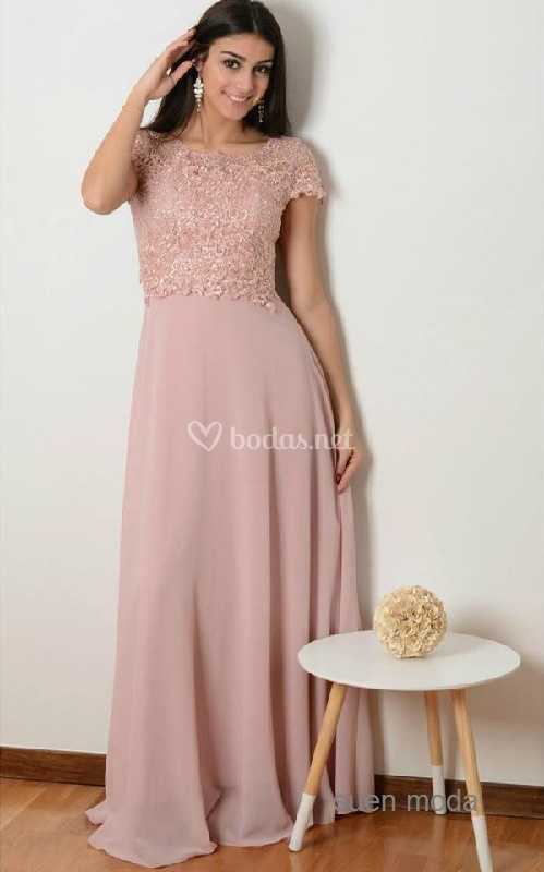 Vestido Top Encaje Rosa De Suen Moda Foto 24