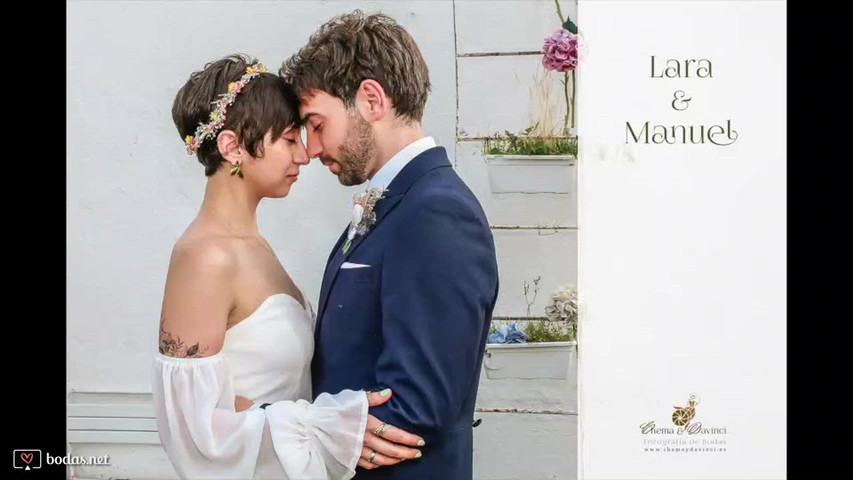 Reportaje fotográfico de boda de Lara & Manuel en El patio de Ángela, en Valdemorillo, Madrid.