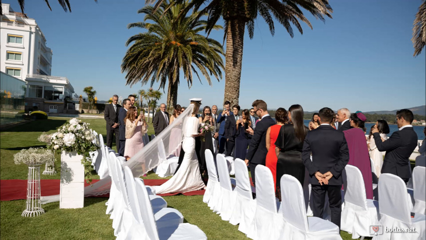 Beatriz y Antón. Gran hotel La Toja