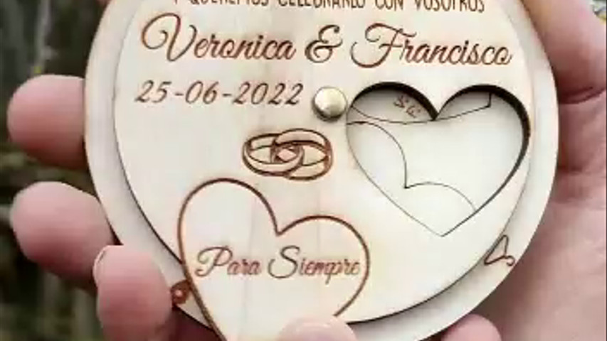 Invitación boda corazón 