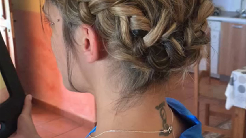 Recogido con trenzas