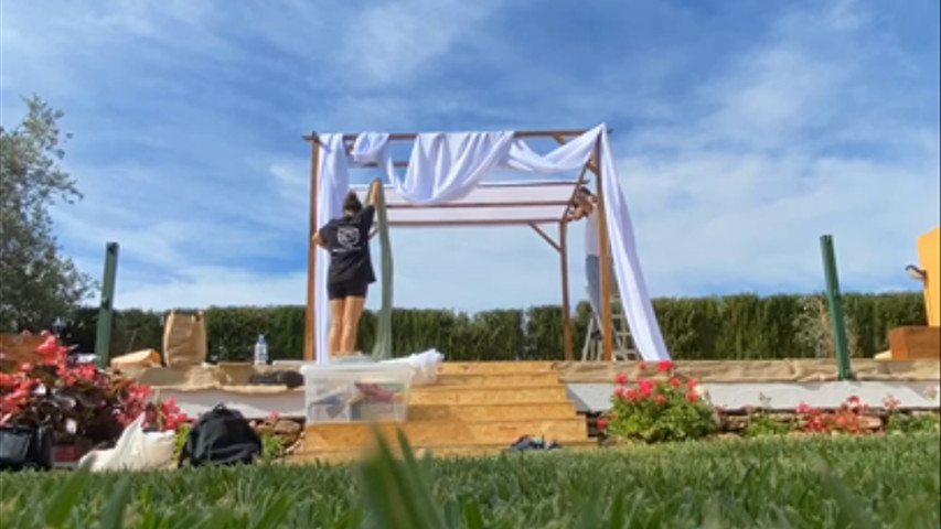 Decoración de pérgola para Ceremonia 