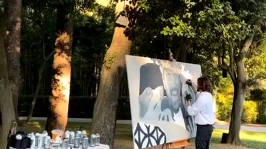 Live painting de Dase para bodas