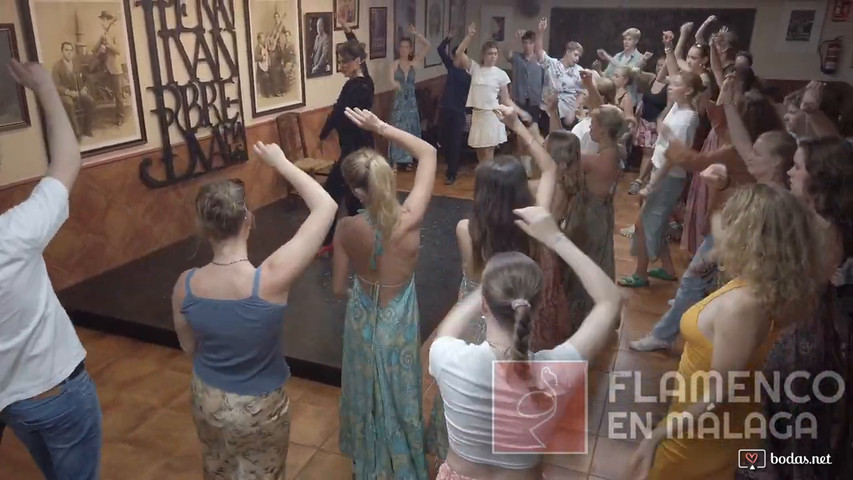 Clase de baile flamenco en malaga marbella para fiesta boda despedida de soltera 