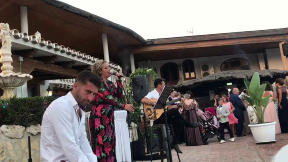 Cóctel de boda de Elvira, julio 2018