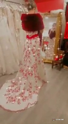 Modelo bordado rojo