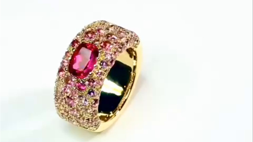 Anillo con Turmalinas naturales.