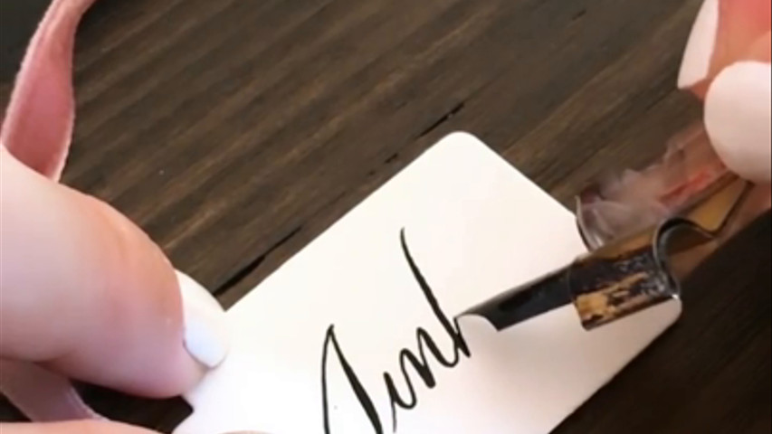 Etiquetas de caligrafía