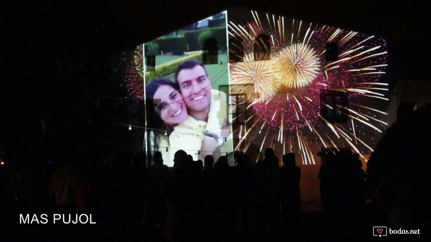 Fuegos artificiales de videomapping