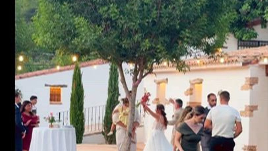 Llegada de los novios al Coctel
