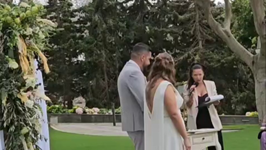 Pedacito de la ceremonia de Paula y Toni