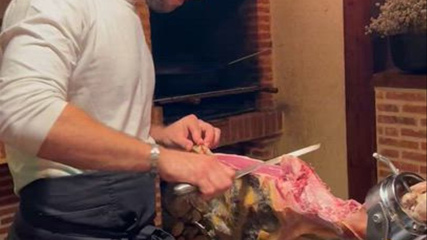 Cortador de jamón en eventos privados