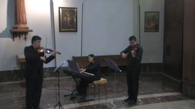 Trío "Aleluya" de Mozart. "Ave Maria" de Bach-Gounod
