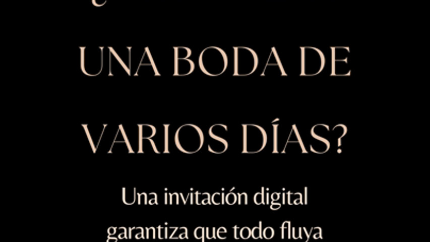 Boda de varios dias