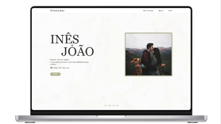 Invitación digital en ordenador
