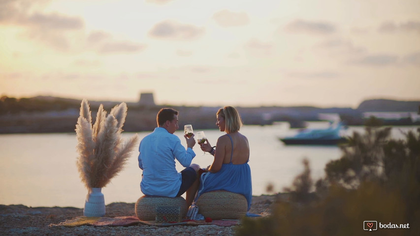 Pedida Sabina & Manu en Cala Bassa Beach Club