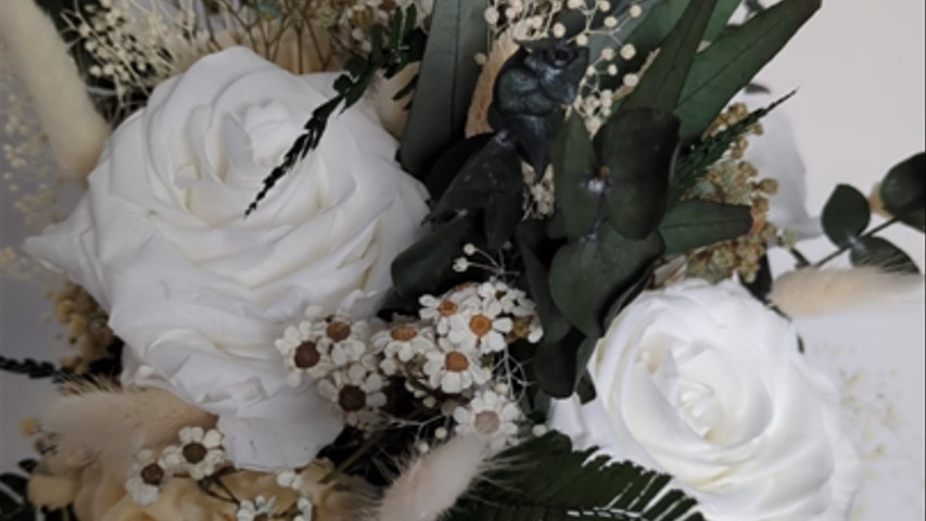 Ramo de flores preservadas