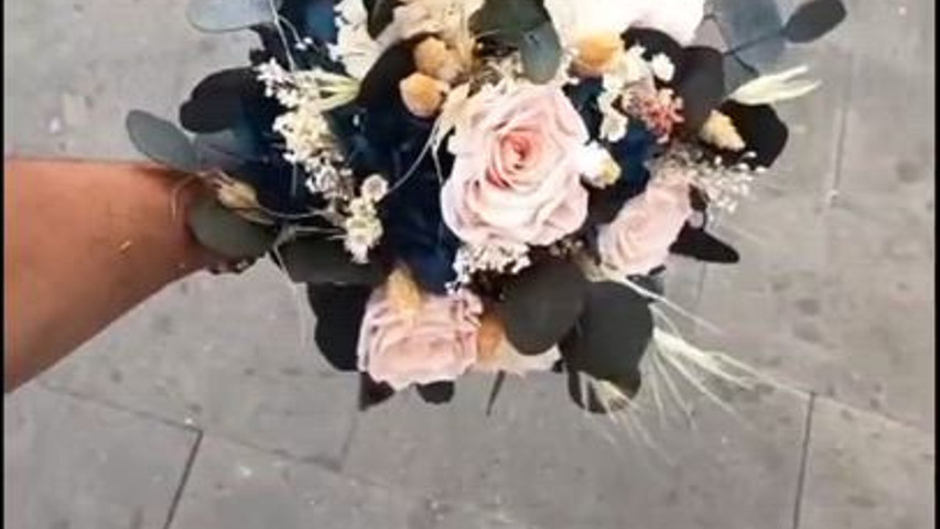 Ramo de novia preservado 