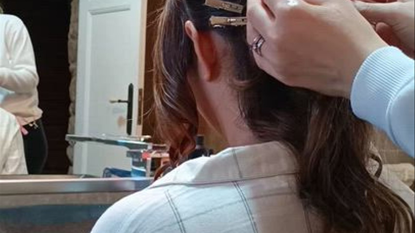 Proceso peinado y maquillaje Novia