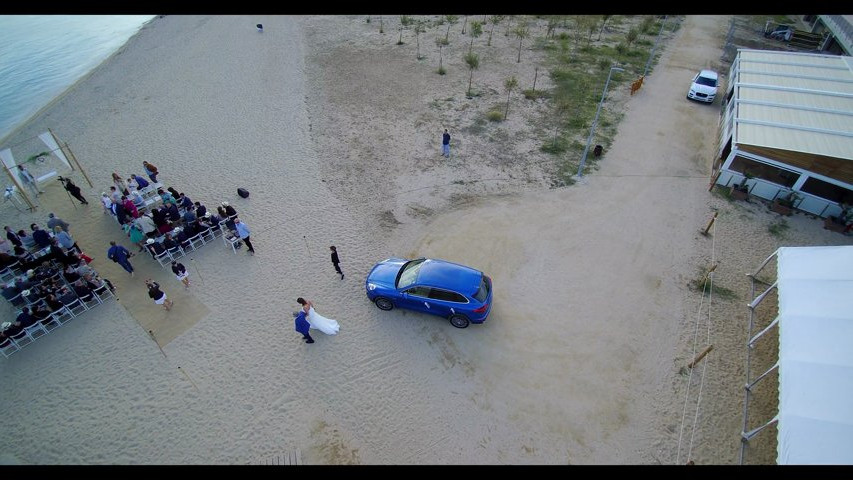 Boda a vista de dron