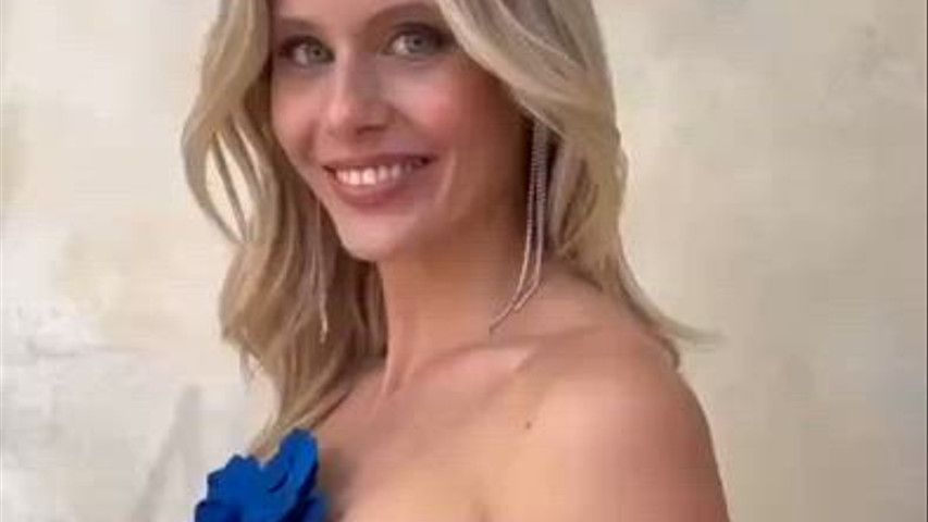 Vestido azul madrina 