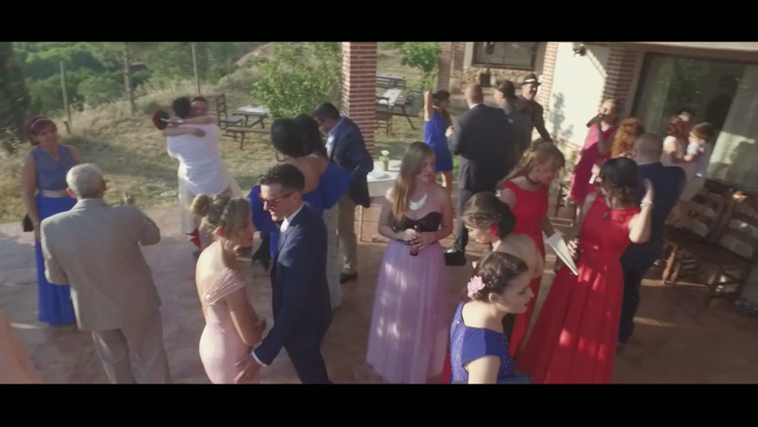 Boda con vídeo aéreo en modo Cine