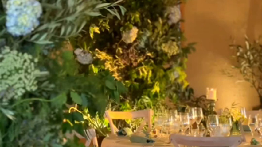 Decoración de mesa en Hotel Font de la Canya