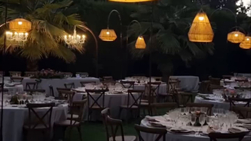 Lámparas Yute y Chandeliers en Casa Real Soto de Roma