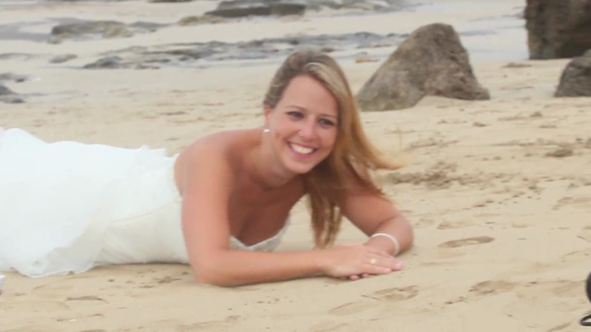 Sesión de fotos de boda en la playa