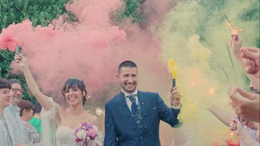 Humo de colores en tu boda