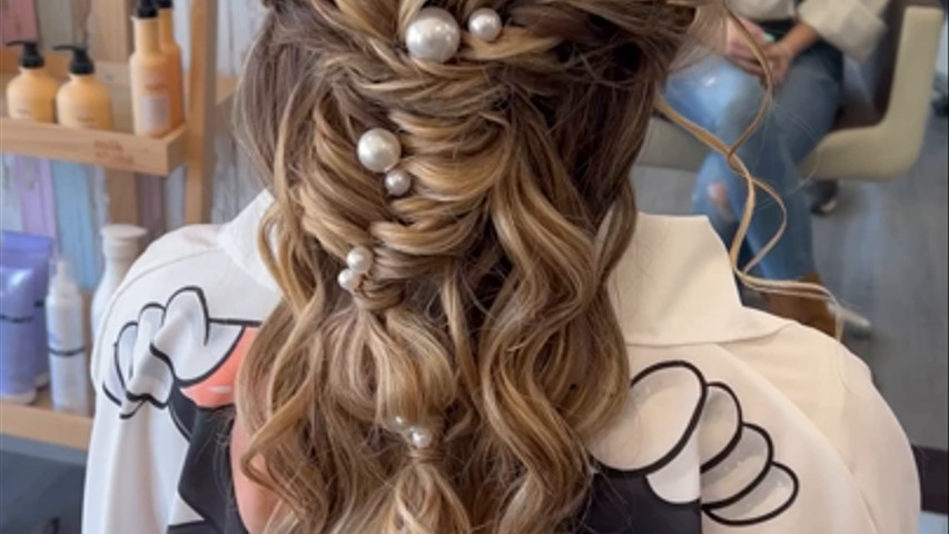 Semirrecogido trenza
