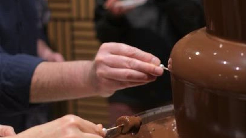 Una fuente de chocolate que enamora a primera vista