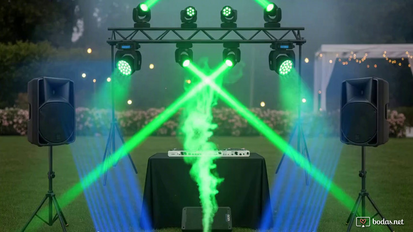 equipo de sonido e iluminación