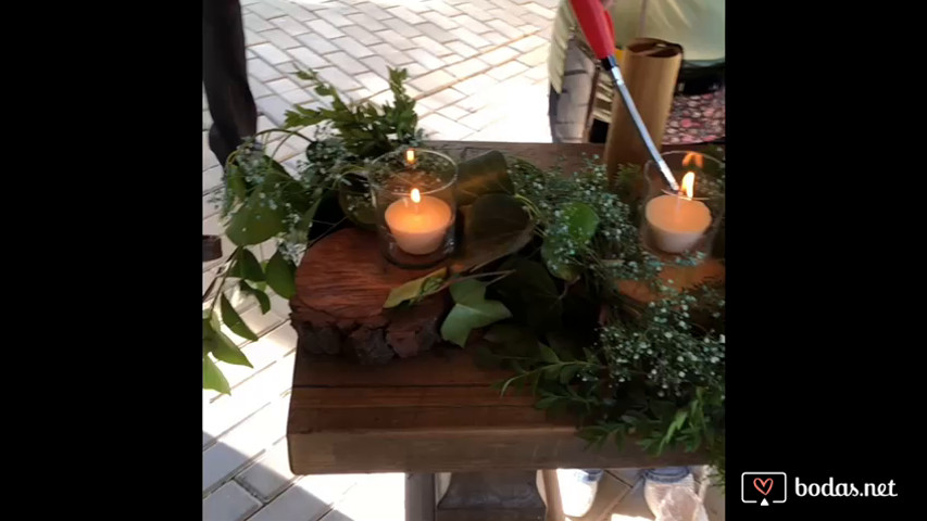 Mesa para la ceremonia