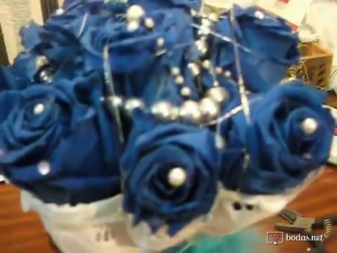 Ramo de rosas azules estilo vintage
