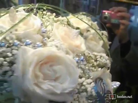 Ramo de novia con perlas y tul