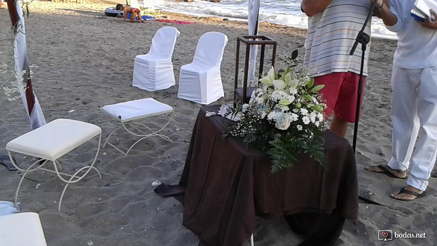 Celebración de boda en la playa