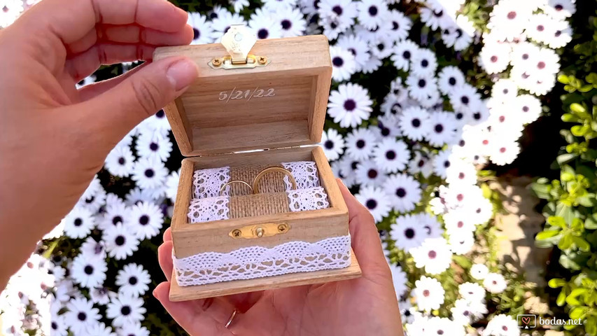 Caja para anillos de boda