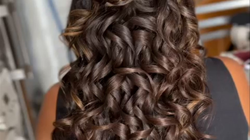 Semi-Recogido para Cabello Largo y Ondulado 