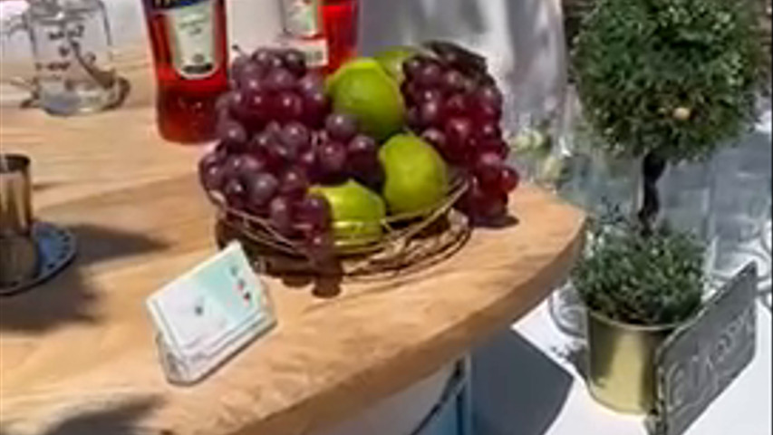 Stand de coctelería 