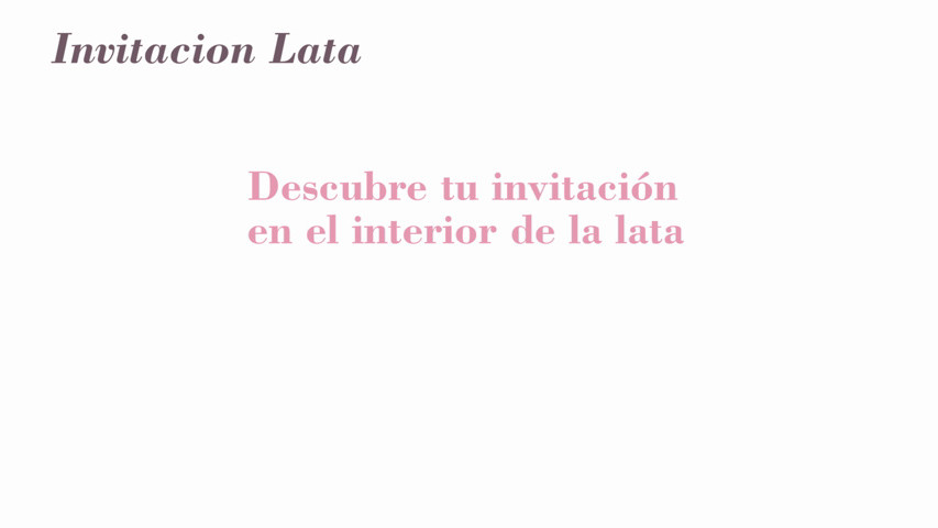 Invitaciones en una lata