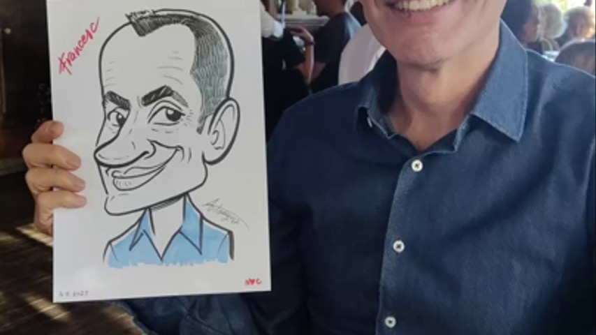 Boda con caricaturas en vivo