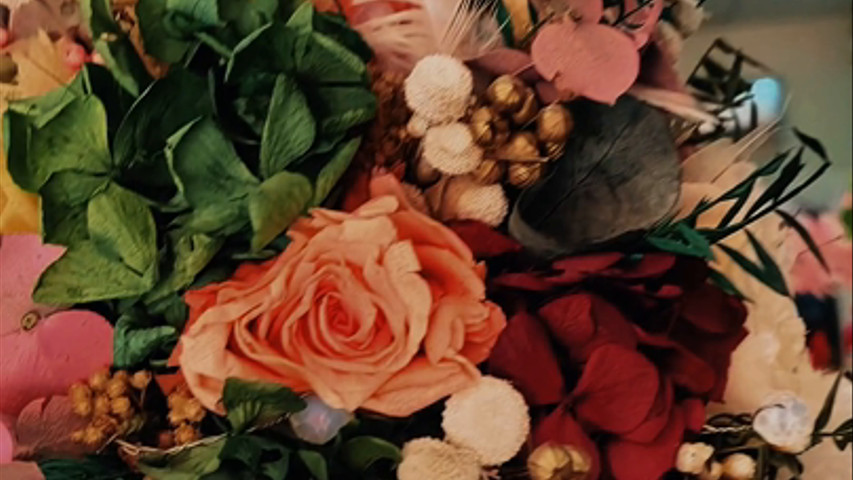 Ramos de flores preservadas novia