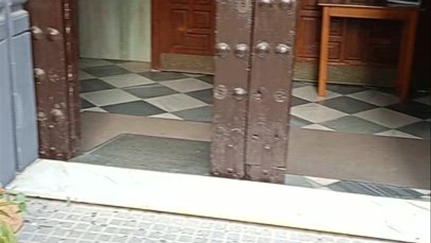 Decoración puerta iglesia Chiclana 