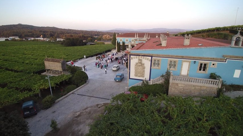 Vista aérea de Granbazán - Boda de Emma y Fernando