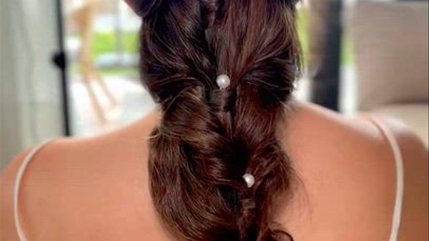 Trenza boho con apliques 